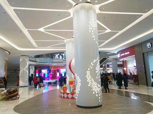 室內(nèi)選用沖孔鋁單板的裝飾的效果